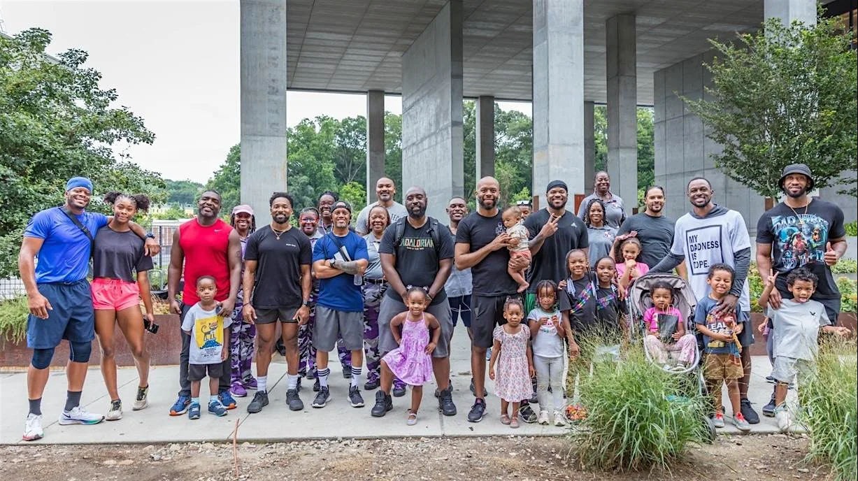 Dope Dads and their children together after the September Dope Dads Run